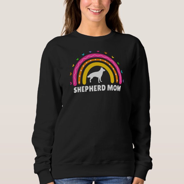 Camiseta Mulheres German shepherd Mãe Mulheres Arco-Íris Ow (Frente)