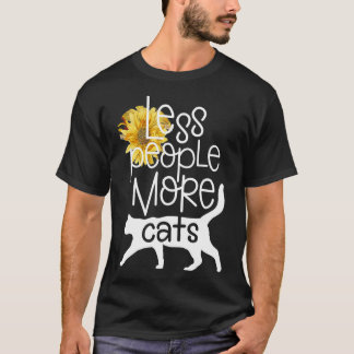 Camiseta Mulheres Girassol Gato Mais Menos Pessoas Gif Teto