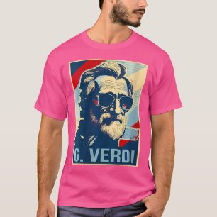 Camiseta Mulheres Giuseppe Verdi Poster Ópera Italiana