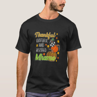 Camiseta Mulheres Graças Feliz Abençoada Abençoada, Mhamo o