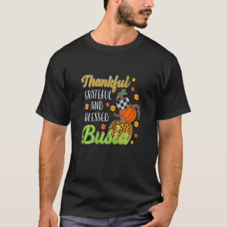 Camiseta Mulheres Graças Feliz Abençoada Bênção Busia outon