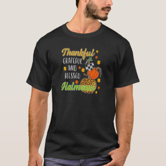 Camiseta Mulheres Graças Graças Feliz Abençoada Halmeoni Au