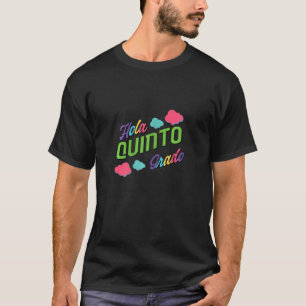 Camiseta Mulheres Grado 5 Hola Professora Espano Maestra Es