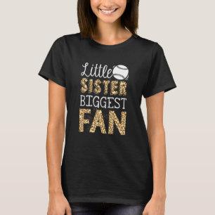 Camiseta Mulheres Gráficas Leopardo Softball Irmã 1