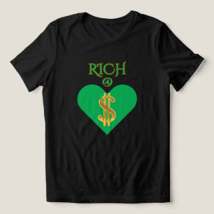 CAMISETA MULHERES GRÁFICO VERDE E PRETO RICH@HEART