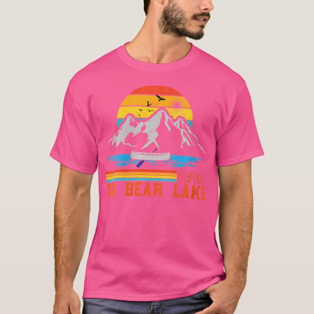Camiseta Mulheres Grande Urso Lago Califórnia Souvenirs Cam (Frente)
