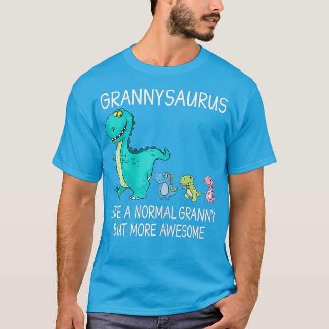 Camiseta Mulheres Grannysaurus Como Uma Avó Normal Mas (Frente)