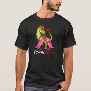 Camiseta Mulheres Grannysaurus T Rex Avó Mãe Saurus Dinosa