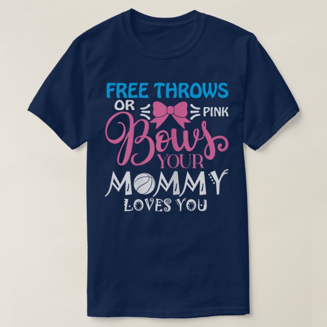 Camiseta Mulheres grátis ou Arcos cor-de-rosa Mamães te ado (Frente do Design)