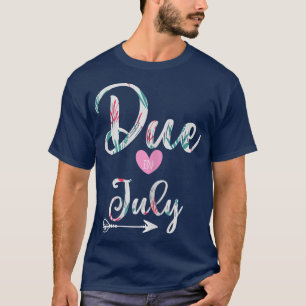 Camiseta Mulheres Grávida Data de Vencimento Impressão de j