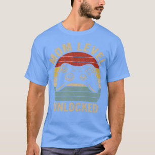 Camiseta Mulheres Grávidas Anúncio de Gravidez Nível Mãe De