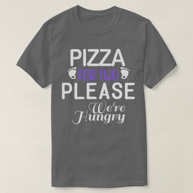 Camiseta Mulheres Grávidas, Bebê Pizza Pizza Sobrevoada (Frente do Design)