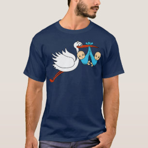 Camiseta Mulheres Grávidas Engraçadas Gêmeos de Tempos Engr
