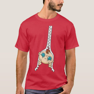Camiseta Mulheres Grávidas Humor Mãe Zipper Baby Peeki