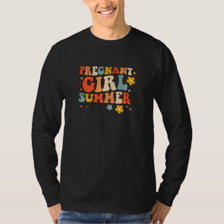 Camiseta Mulheres Grávidas Menina Verão, Anúncio de Bebê, A