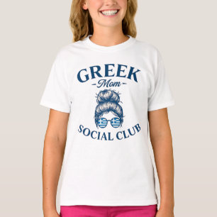 Camiseta Mulheres Gregas Mãe Clube Social Trendy Mãe Grega