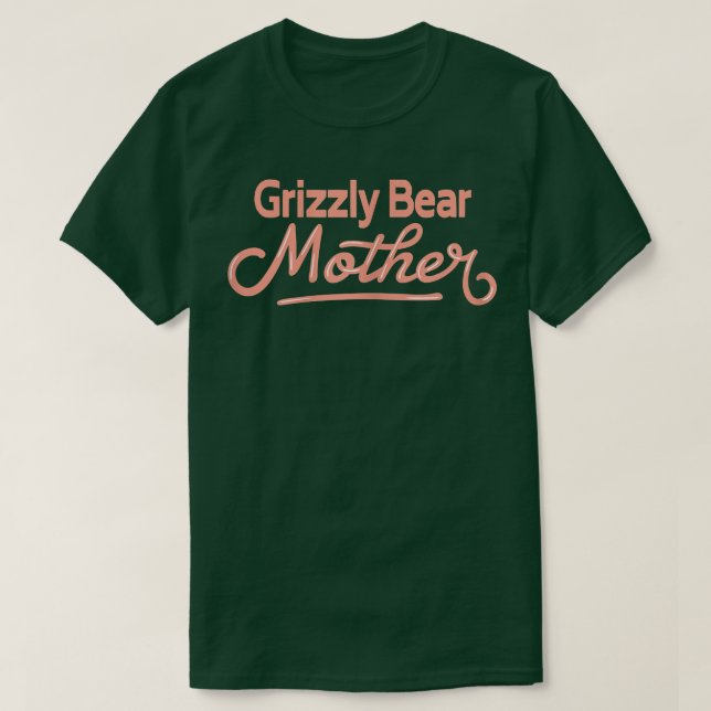 Camiseta Mulheres Grelha-Urso Mãe - Urso Grelha Engraçado  (Frente do Design)