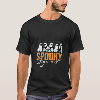 Camiseta Mulheres Groovy Spooky Esquadrão Gatos Fantasmas E