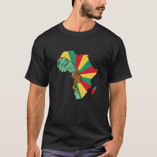 Camiseta Mulheres Guiné Bandeira África Mapa Herança Ét