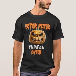 Camiseta Mulheres Halloween Engraçado Peter Pumpkin Comendo