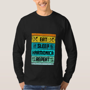 Camiseta Mulheres Harmonica Jogadoras Homens Mulheres K