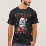 Camiseta Mulheres Havananananesas O Cão Santa Hat Lover Xma<br><div class="desc">Mulher Havanesa Cachorro Santa Hat Lover Xmas Havanês Feia Natal</div>