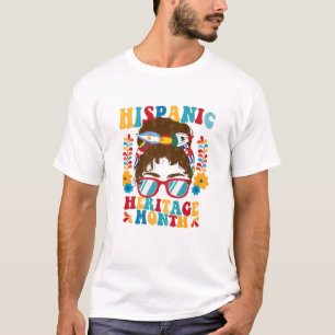 Camiseta Mulheres Herança Hispânica Mês Todos os Países Esp