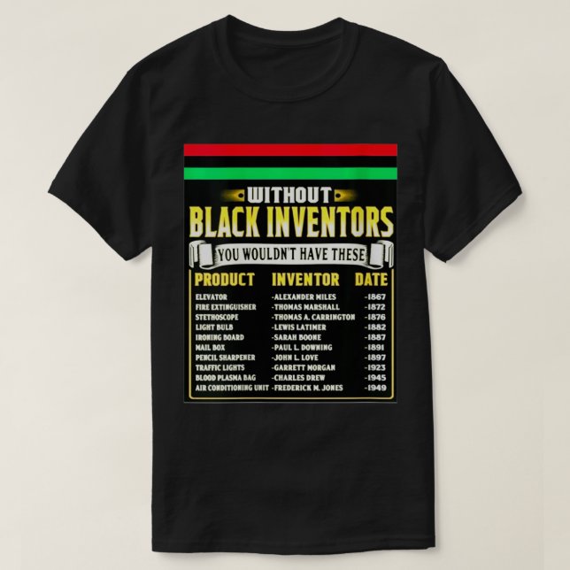 Camiseta Mulheres História De Inventores Negros História Ne (Frente do Design)