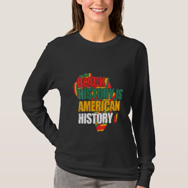 Camiseta Mulheres História Negra É História Americana Igual (Frente)