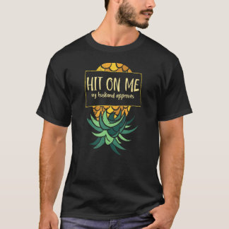 Camiseta Mulheres Homens de cabeça para baixo Abacaxi Sutil