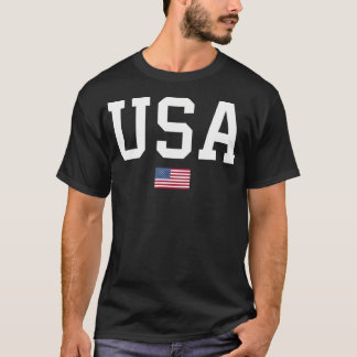 Camiseta Mulheres Homens Dos Eua Criam Bandeira Americana P