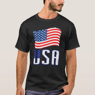 Camiseta Mulheres Homens dos Eua Crianças Bandeira American