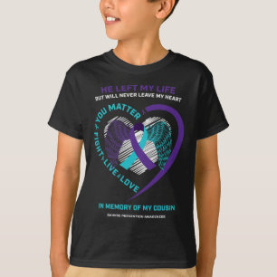 Camiseta Mulheres Homens Em Memória De Prevenção Ao Suicídi