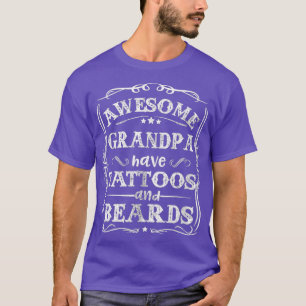 Camiseta Mulheres Homens Incríveis Vovô Têm Tatuagens E Bar