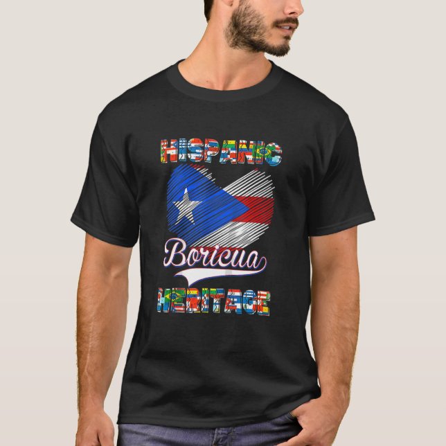 Camiseta Mulheres Homens Patrimônio Nacional Hispânico Mês  (Frente)