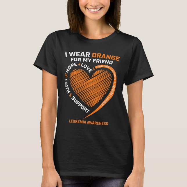 Camiseta Mulheres Homens Que Visto Laranja Para Minha Amiga (Frente)