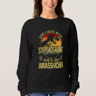 Camiseta Mulheres Homens Stepdadsaurus Dinosaur Rex Vintage