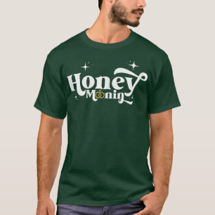 Camiseta Mulheres Honeymoonin Honey Moonin Bride Groom hone