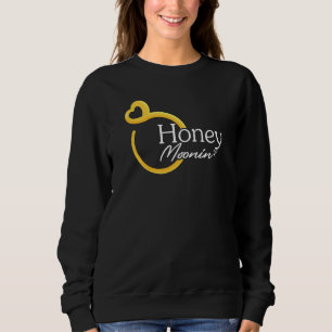 Camiseta Mulheres Honeymoonin Honey Moonin Bride Groom Hone