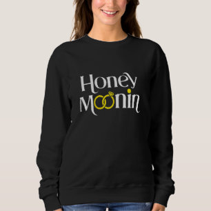 Camiseta Mulheres Honeymoonin Honey Moonin Bride Groom Hone