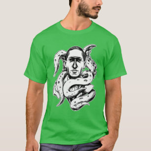 Camiseta Mulheres HP LOVECRAFT CTHULHUENTACLES HORROR VINTA