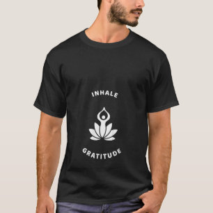 Camiseta Mulheres Inalam Gratidão Ioga Inspiracional Lotus