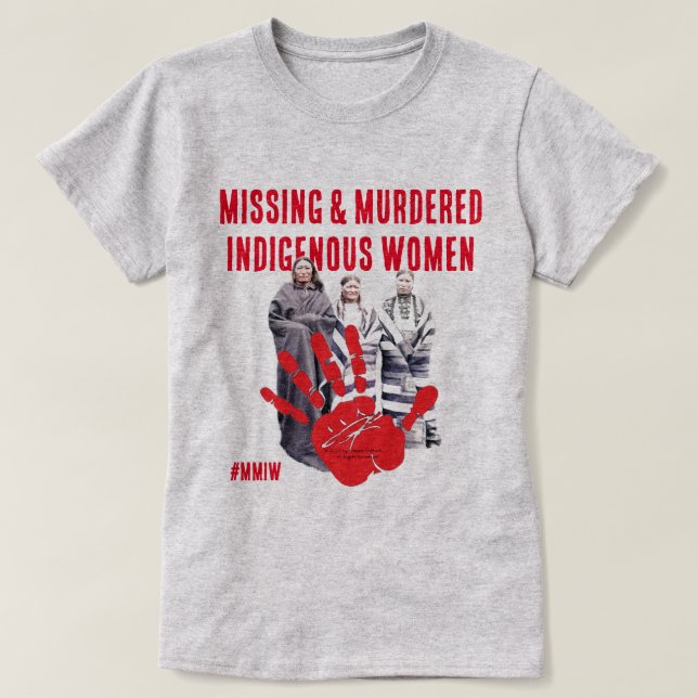 Camiseta Mulheres Indígenas desaparecidas e assassinadas (Frente do Design)