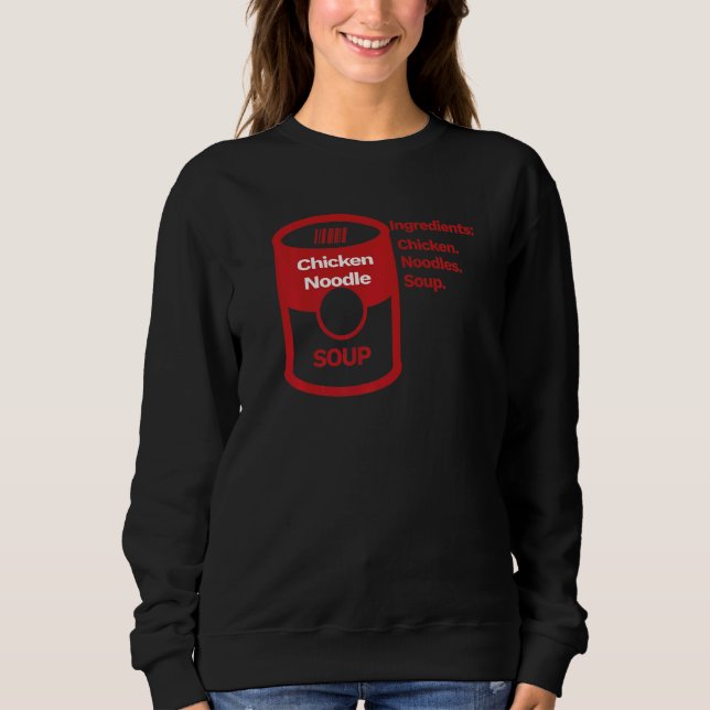 Camiseta Mulheres Ingredientes Comidas Sopa De Noodle De Fr (Frente)