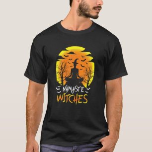 Camiseta Mulheres Ioga Namaste Bruxas Dia das Bruxas da Bru