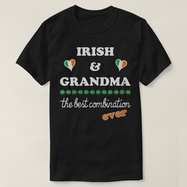 Camiseta Mulheres irlandesa e vovó melhor avó irlandesa VNe (Frente do Design)