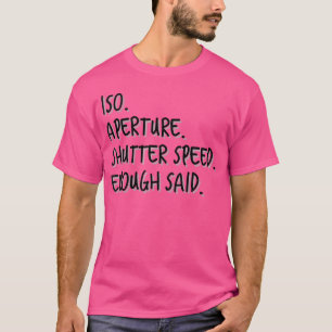 Camiseta Mulheres Iso Abertura Velocidade do Obturador O Su