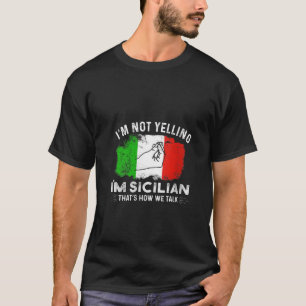 Camiseta Mulheres Itália Bandeira Não estou gritando sou Si