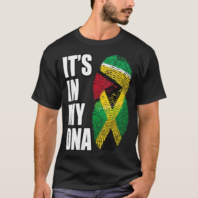 Camiseta Mulheres jamaicana e guianense Misturam DNA Herita (Frente)