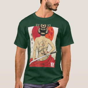 Camiseta Mulheres Japonesas Espetáculo de Cultura Samurai V